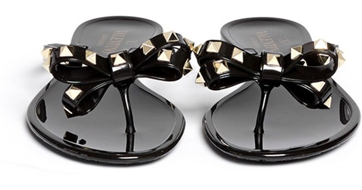valentino jelly sandals black