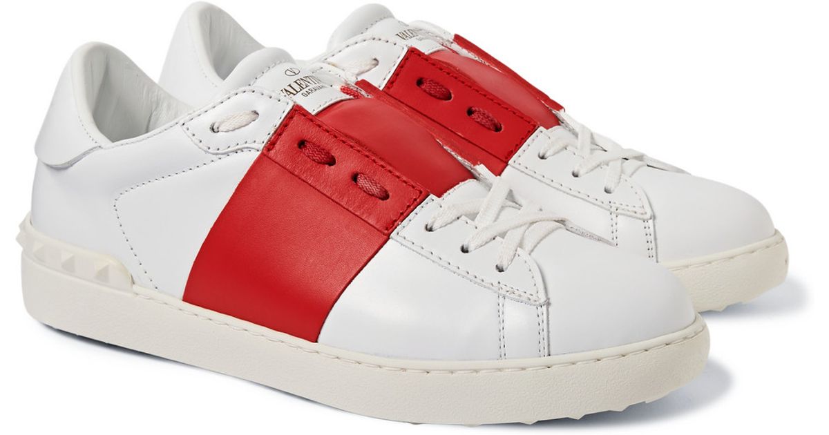 valentino striped sneakers