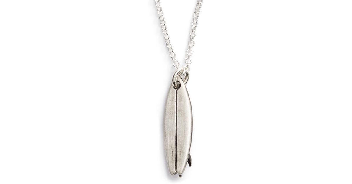 Dogeared Reminder Surf S Up Surfboard Pendant Necklace In Up Surfboard Pendant Necklace