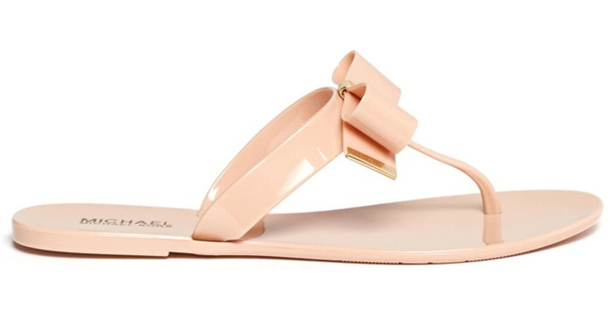 michael kors bow flip flops