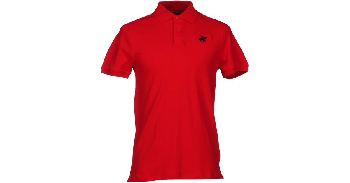 Beverly Hills Polo Club Cotton Polo Shirt in Red for Men - Lyst