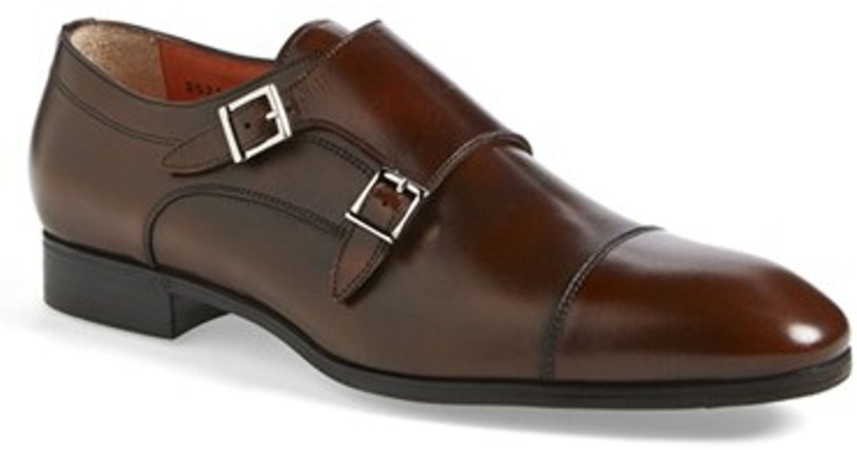santoni monk strap shoes
