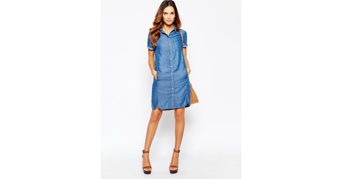 warehouse western denim dress