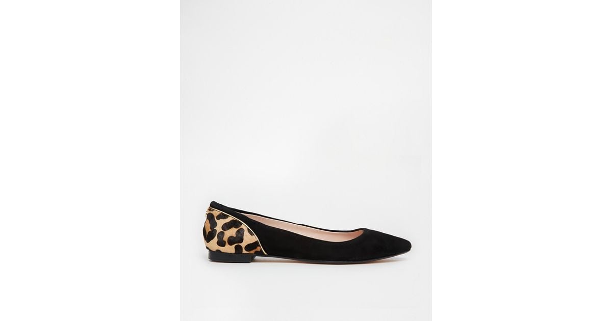 dune leopard print flat shoes