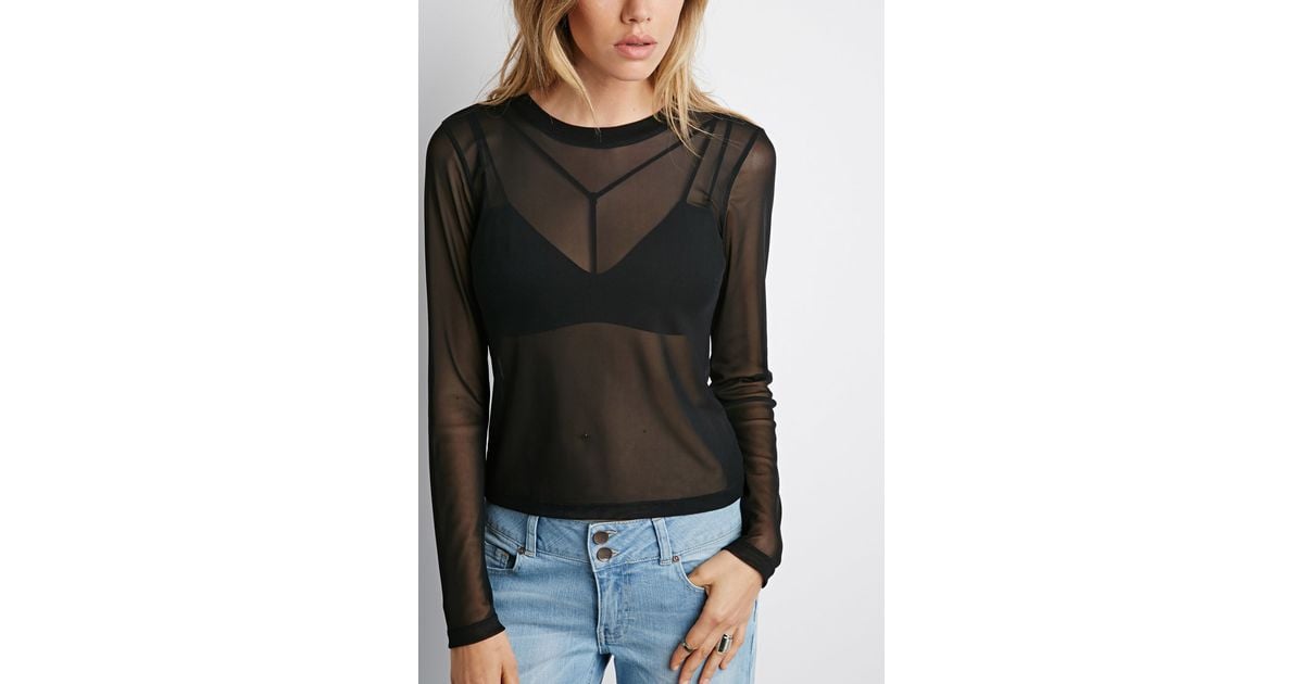 forever 21 mesh long sleeve