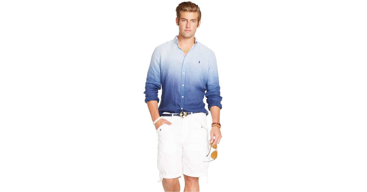Polo Ralph Lauren Dip dyed Shirt in Blue for Men Lyst