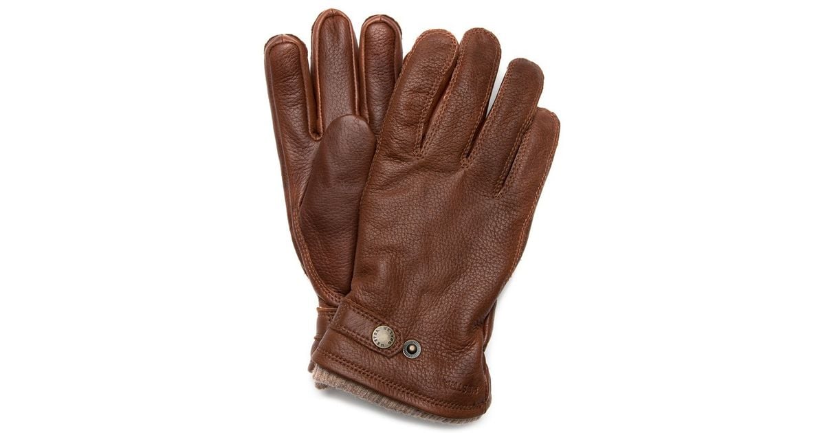 Hestra Chestnut Brown Elk Leather Utsjo Gloves for Men Lyst
