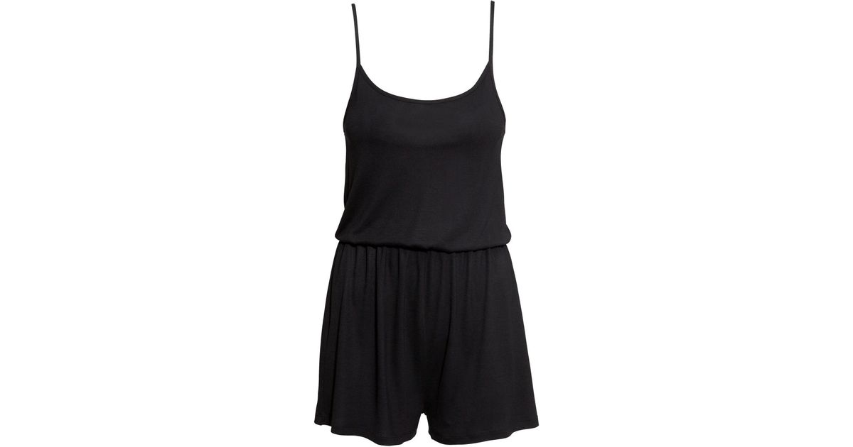 black jersey playsuit