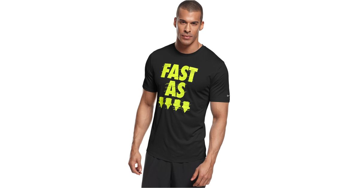 Nike 'Fast As' T-Shirt in Black for Men | Lyst