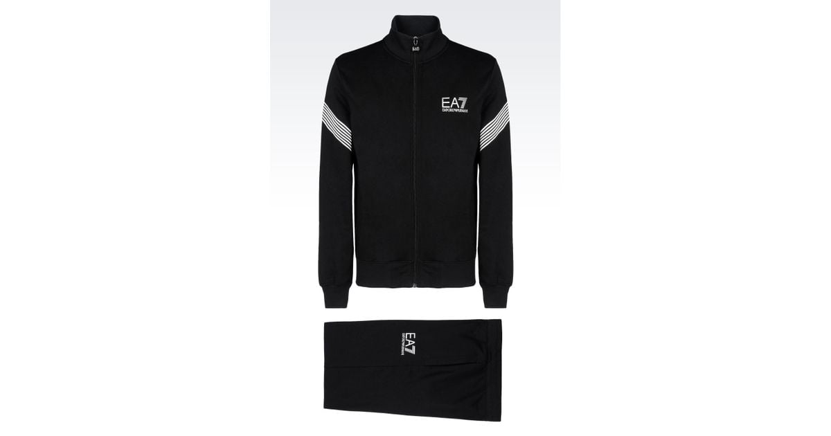 ea7 7 lines fleece tracksuit