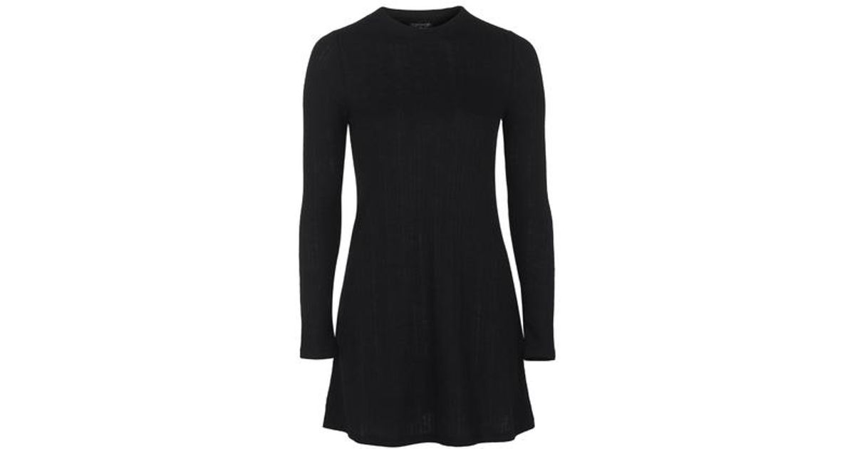 topshop black long sleeve dress