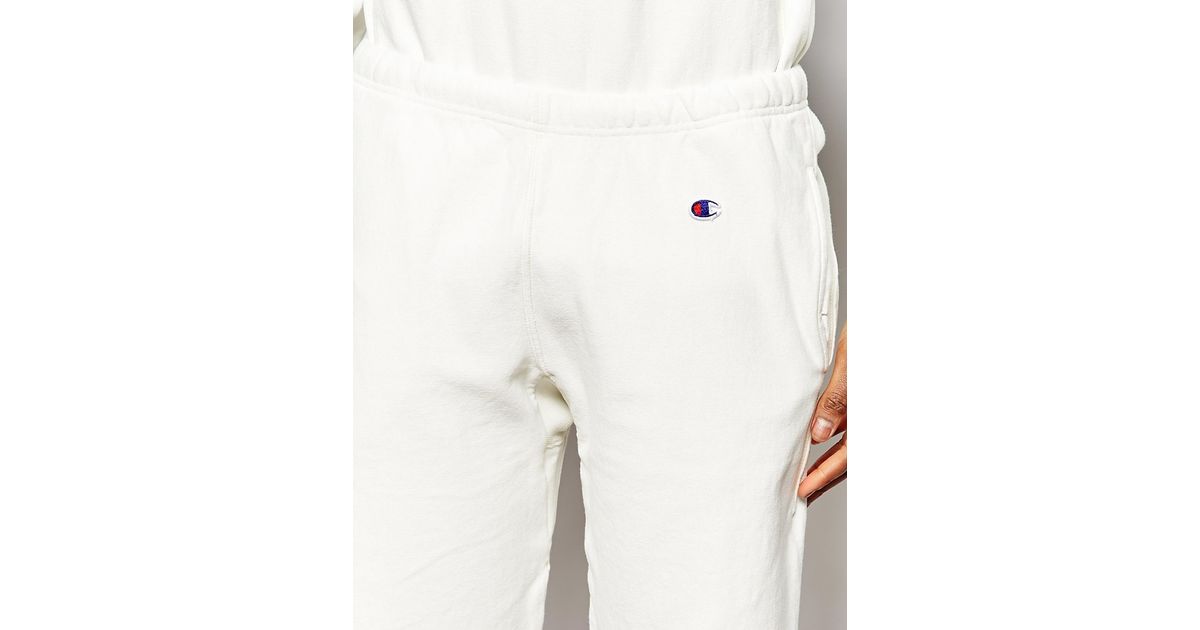 white champion sweat shorts