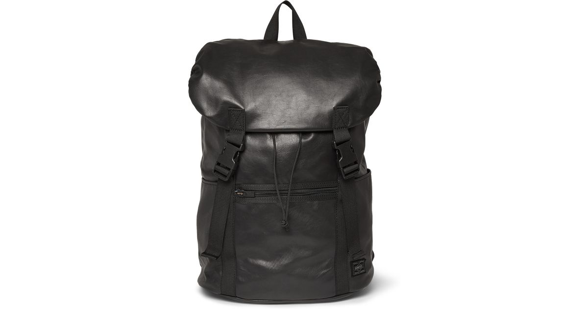 porter leather backpack