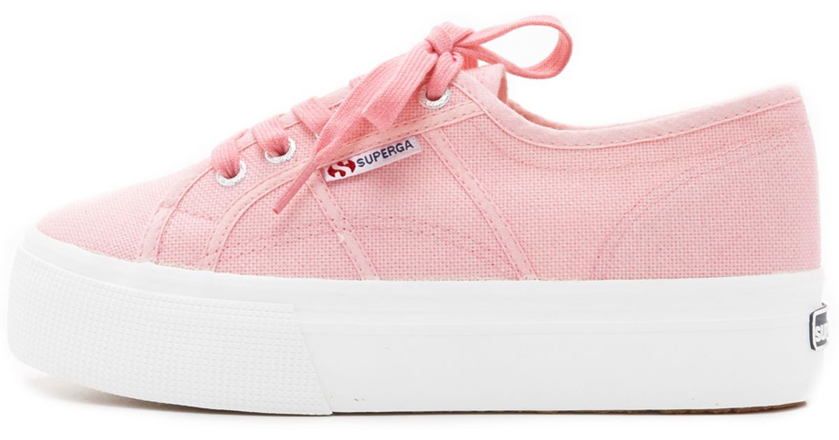 pink superga platform