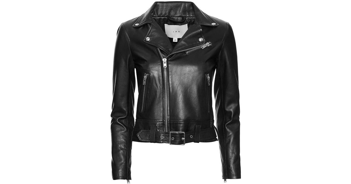 Iro Gant Moto Leather Jacket Black