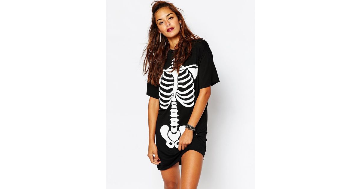 skeleton t shirt dress