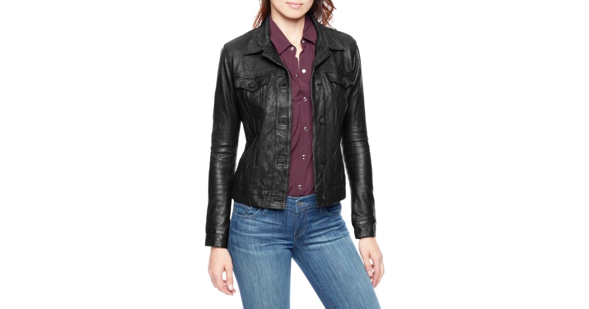 True Religion Black Dusty Western Leather Womens Jacket
