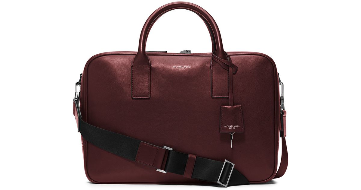 oxblood briefcase