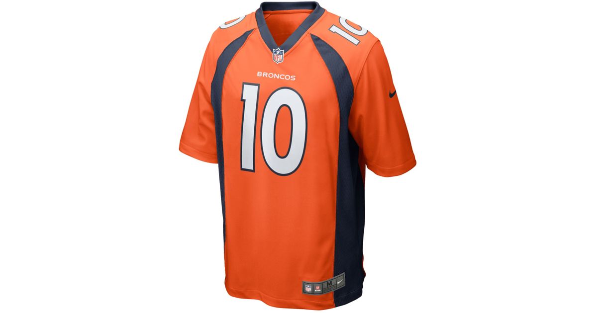 Nike Men\u0026#39;s Emmanuel Sanders Denver Broncos Game Jersey in Orange ...  