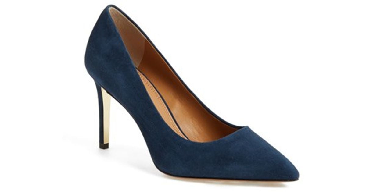 tory burch blue suede shoes