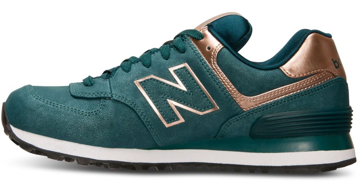 New Balance Women's 574 Precious Metals Casual Sneakers From Finish Line in  Emerald/ Rose Gold (Green) - Lyst