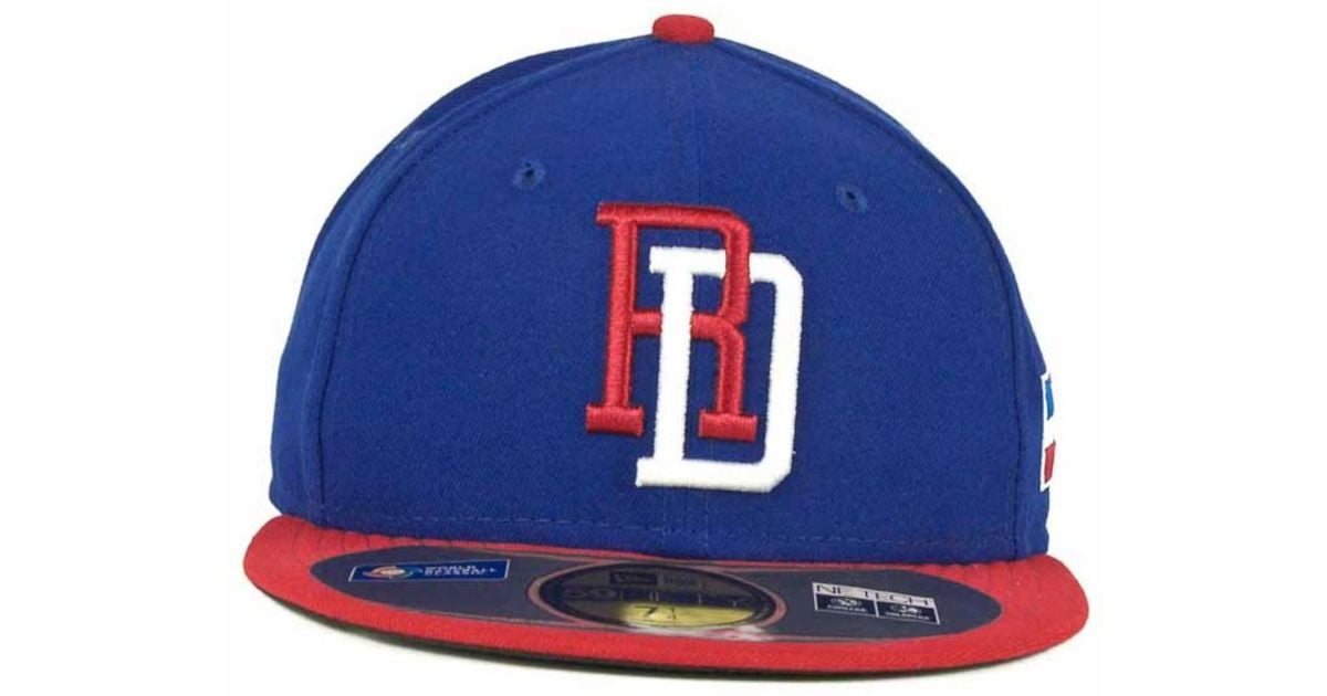 KTZ Dominican Republic World Baseball Classic 59fifty Cap in Blue for