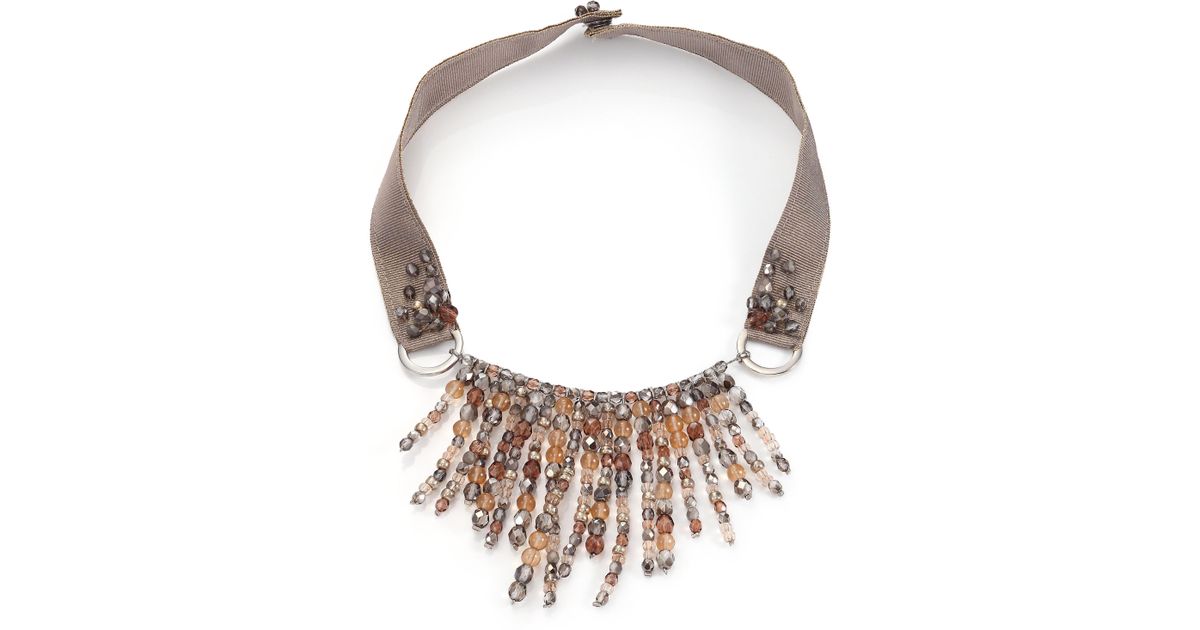 Peserico Icicle Necklace in Brown - Lyst
