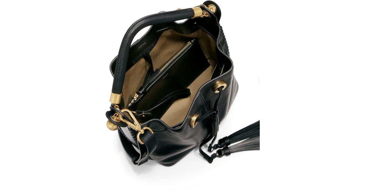replica chloe - Chlo Gala Medium Leather Bucket Bag in Black - Save 30% | Lyst