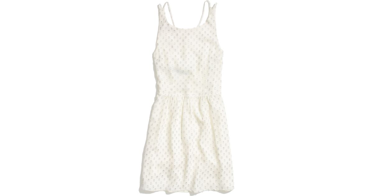 Madewell Something Else By Natalie Wood Spot Party Dress In White