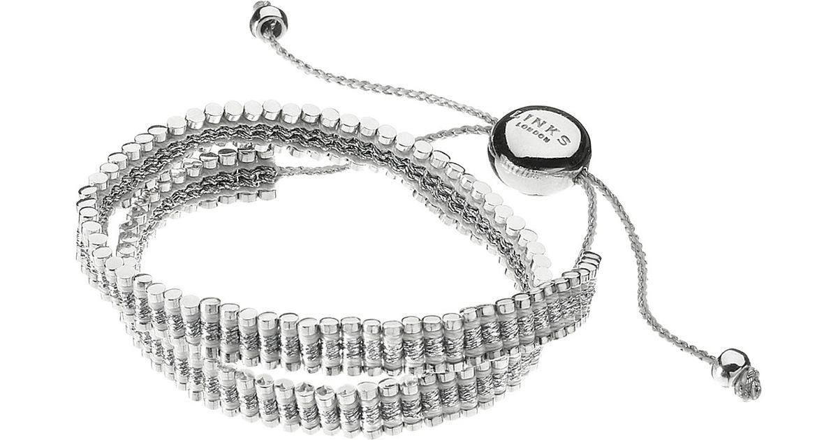 Links Of London Double Wrap Friendship Bracelet In Metallic Lyst Links Of London Double Wrap Friendship Bracelet In Metallic Lyst