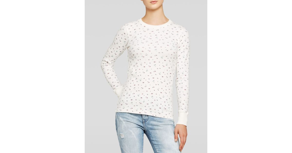 floral thermal top