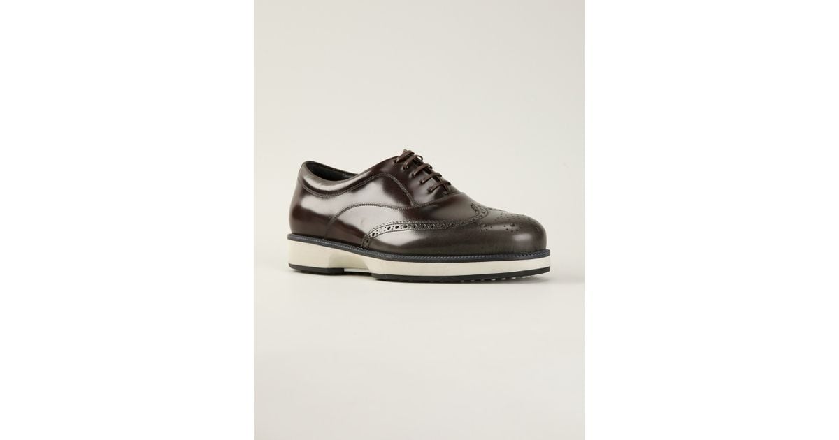 brogues with white soles