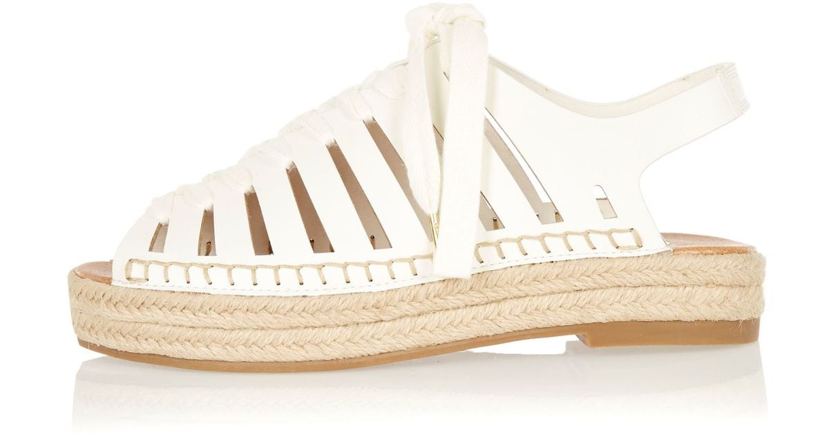 river island white espadrilles