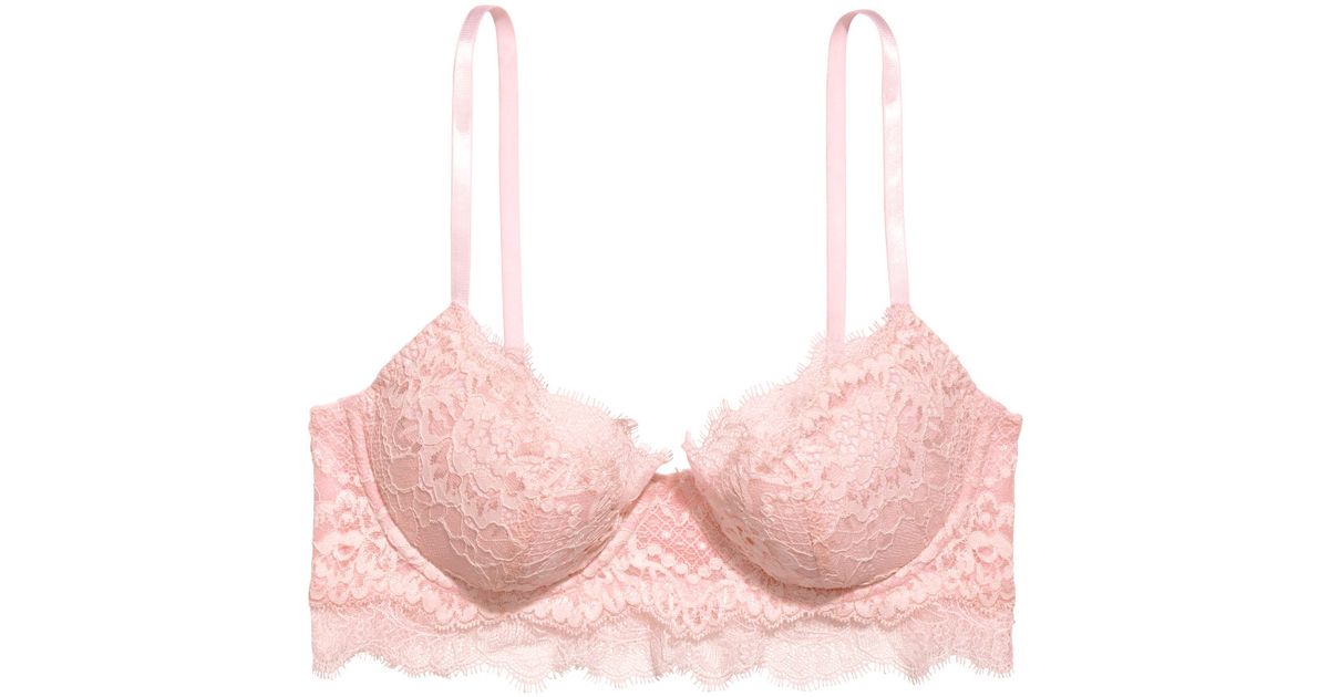 light pink lace bra