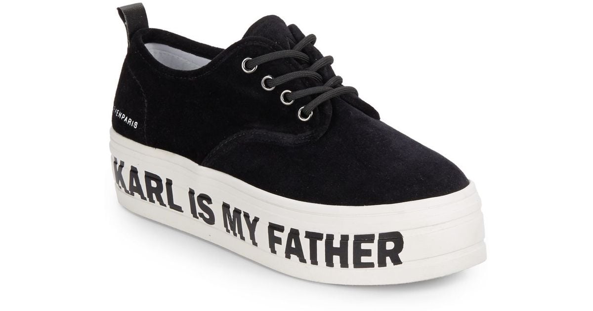 ELEVEN PARIS Karl Is My Father Platform Sneakers in Black - Lyst