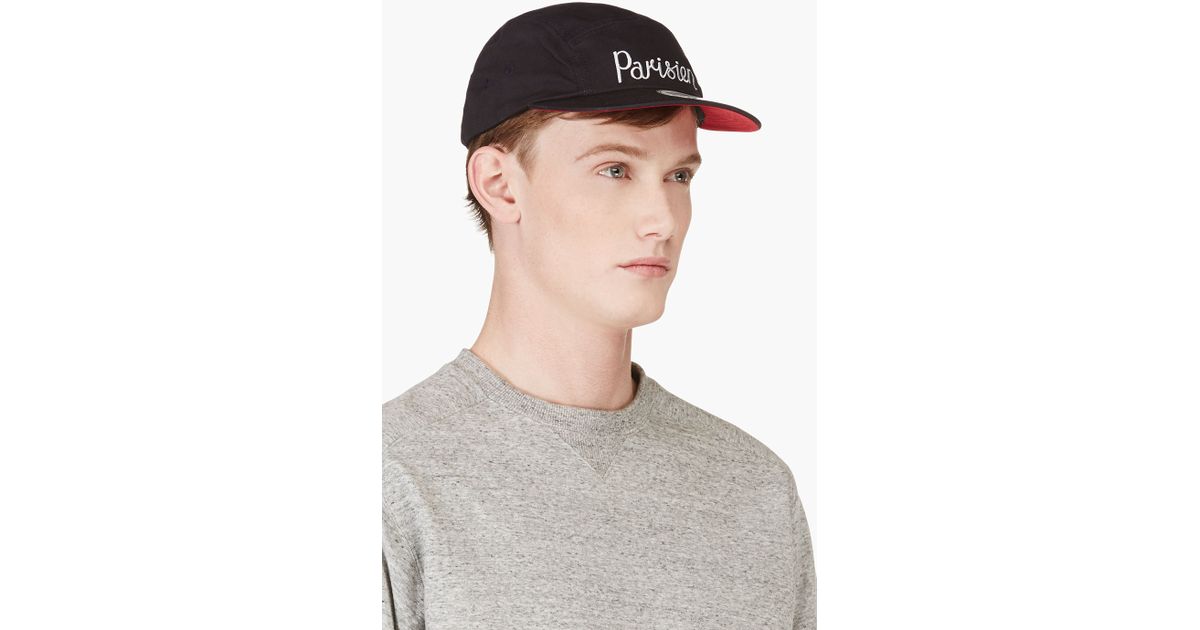 Maison Kitsuné Navy Parisien Five Panel New Era Edition Cap in Blue for Men  | Lyst