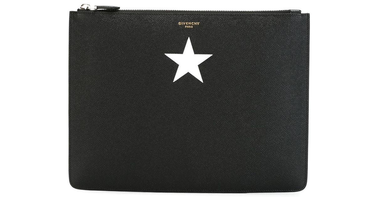 Givenchy Star Print Clutch in Black for 
