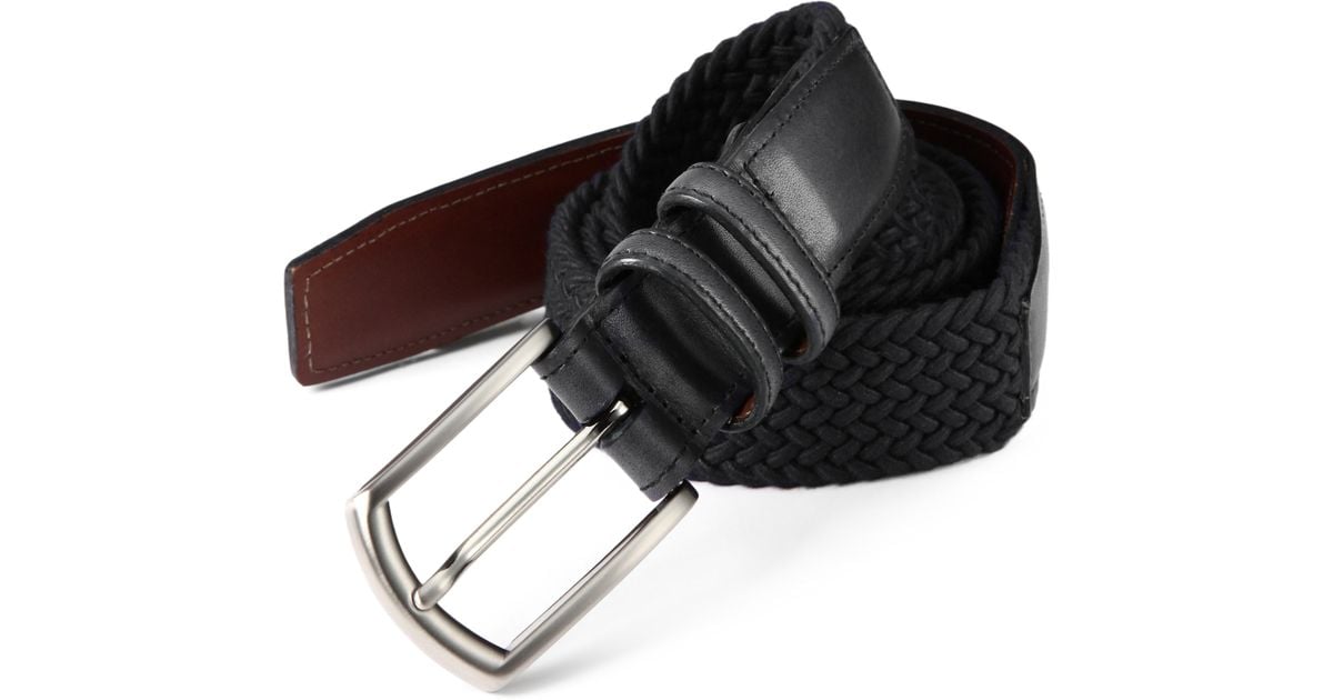 Saks fifth avenue Braided Belt in Black for Men - Save 50% | Lyst