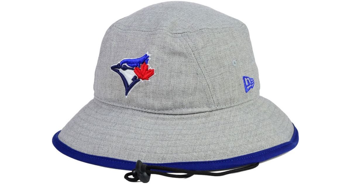 KTZ Toronto Blue Jays Heather Tipped Bucket Hat in Heather Gray (Gray
