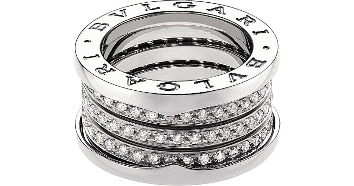 bvlgari silver diamond ring