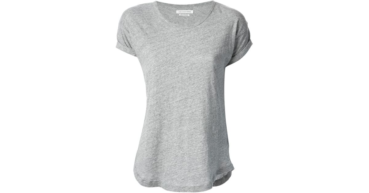 Étoile Isabel Marant 'Laura' T-Shirt in Grey (Gray) - Lyst