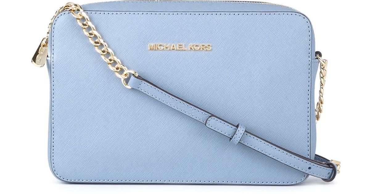 MICHAEL Michael Kors Jet Set Travel Leather CrossBody Bag in Blue Lyst