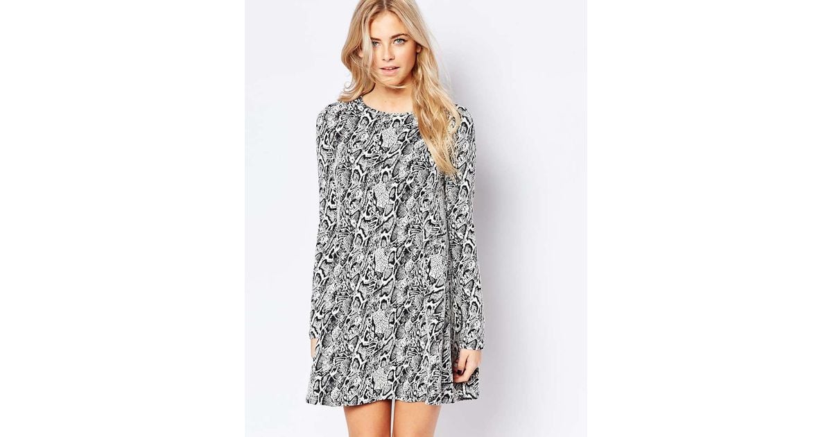 snakeskin shift dress