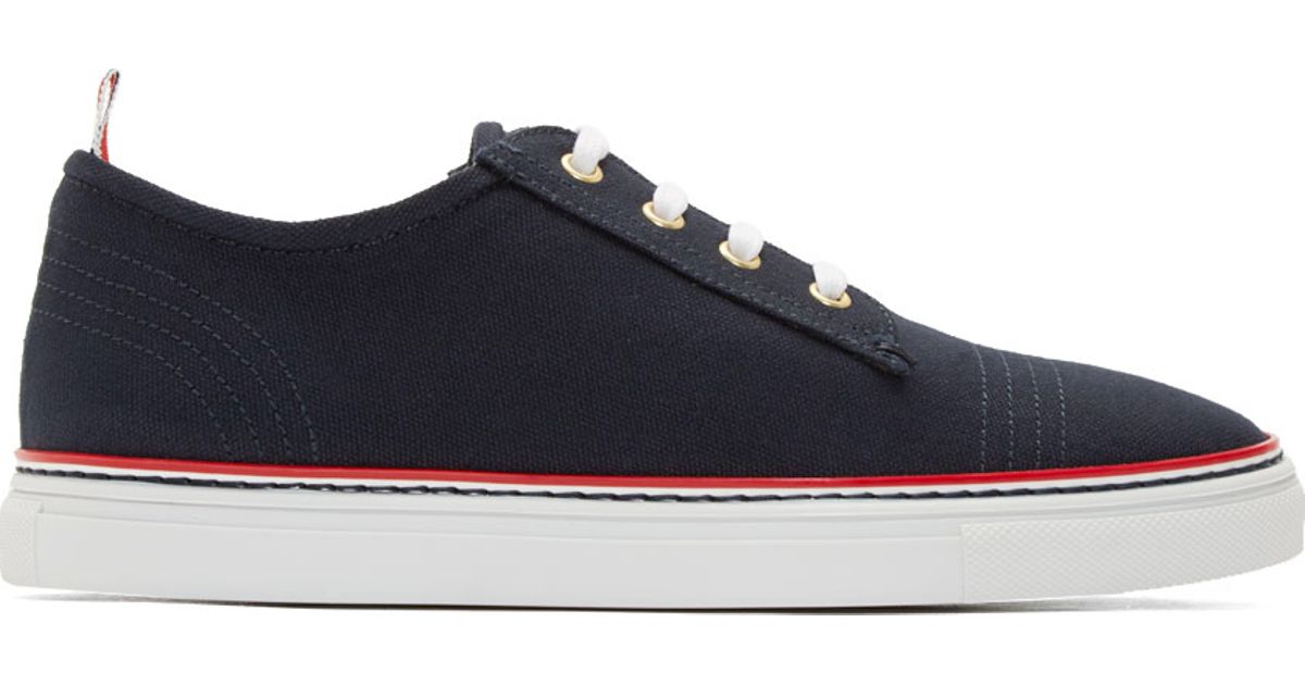 navy canvas sneakers