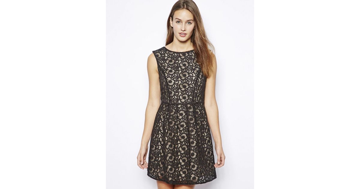 oasis black lace dress