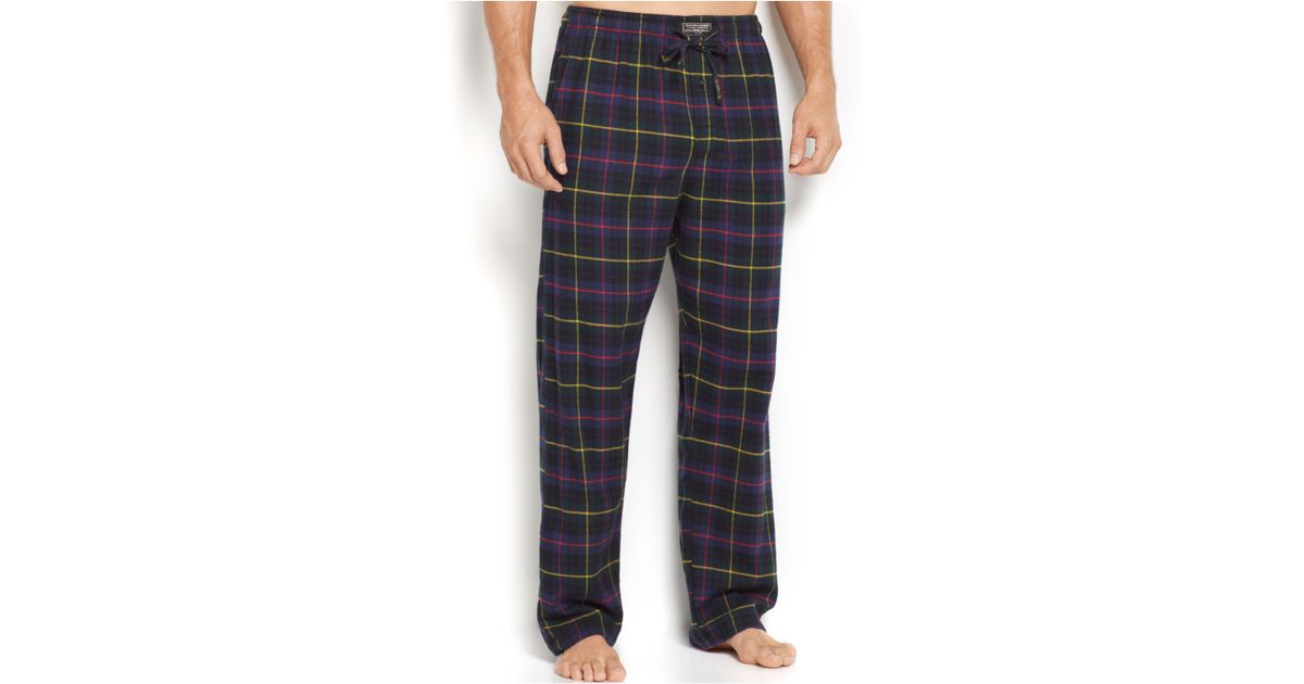 Polo Ralph Lauren Big And Tall Flannel Pajama Pants in Blue for Men | Lyst