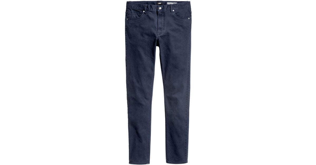skinny twill trousers