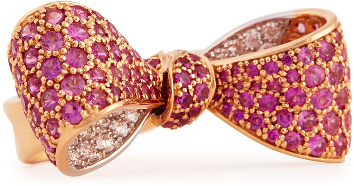 Pink Bow Ring It's made from myuki delica glass seed beads, using