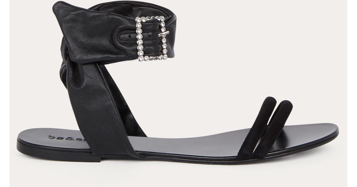 Ba&sh Leather Clotilde Sandals in Black - Lyst