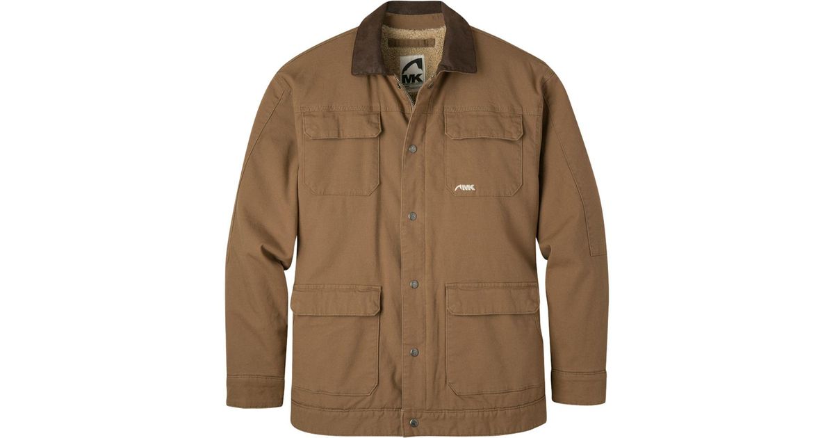 Mountain Khakis Cotton Ranch Shearling Jacket in Tobacco (Brown) for Men Lyst